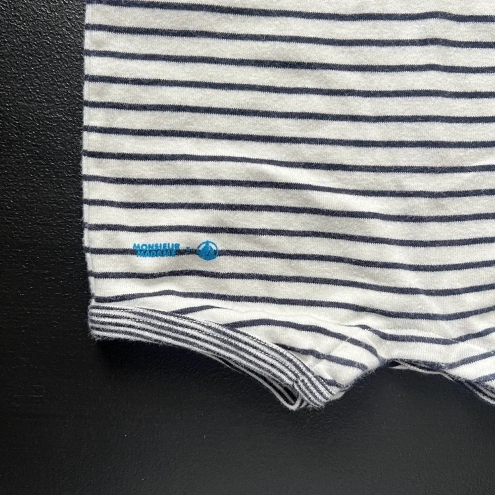 Monsieur Madame x Petit Bateau Striped Baby Romper Playsuit Nautical - Picture 3 of 10